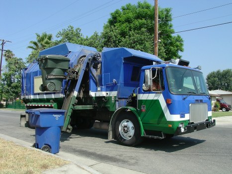 Types of business waste being sorted for recycling